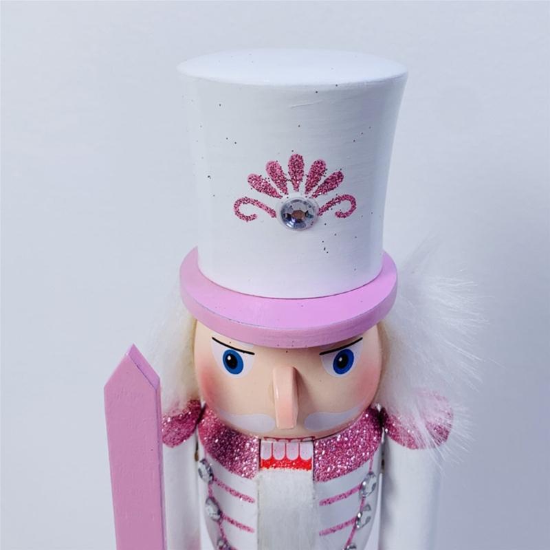 Christmas Theme Figurine Wood Decorations Statue for Office Unique Desktops Ornament Tabletop Decorative Sculpture