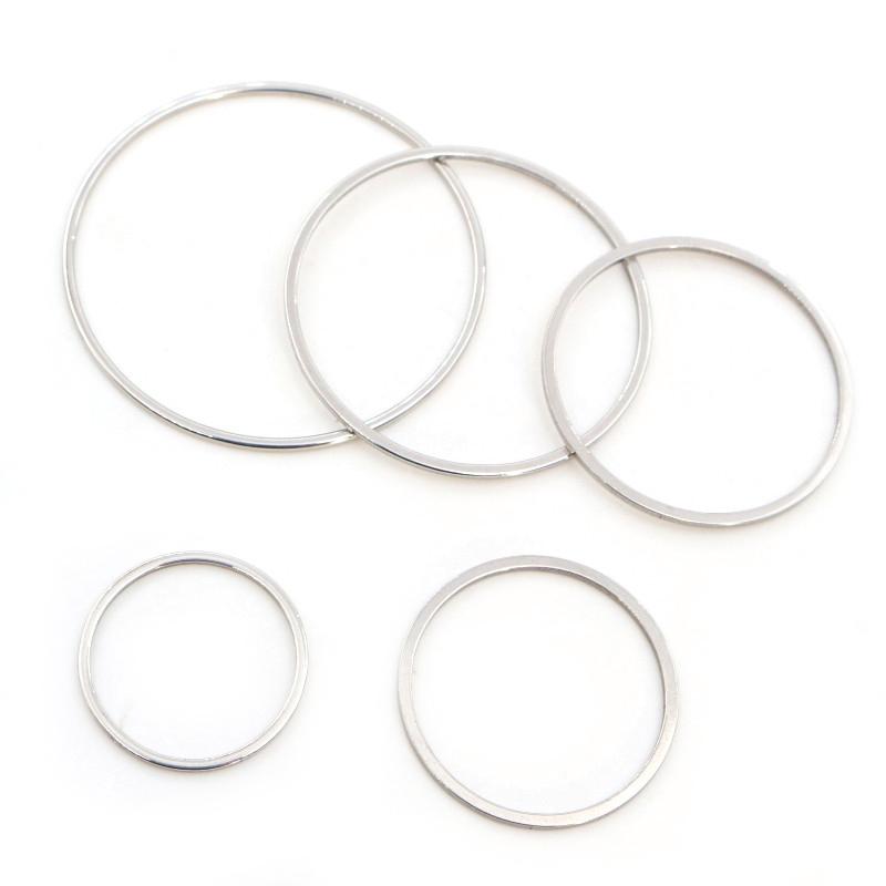 

20pcs 15/20/25/30/35/40mm 316 Stainless Steel Gold Plated Earrings Rings Big Circle Ear Wire Hoops Pendant DIY Jewelry Findings 15mm