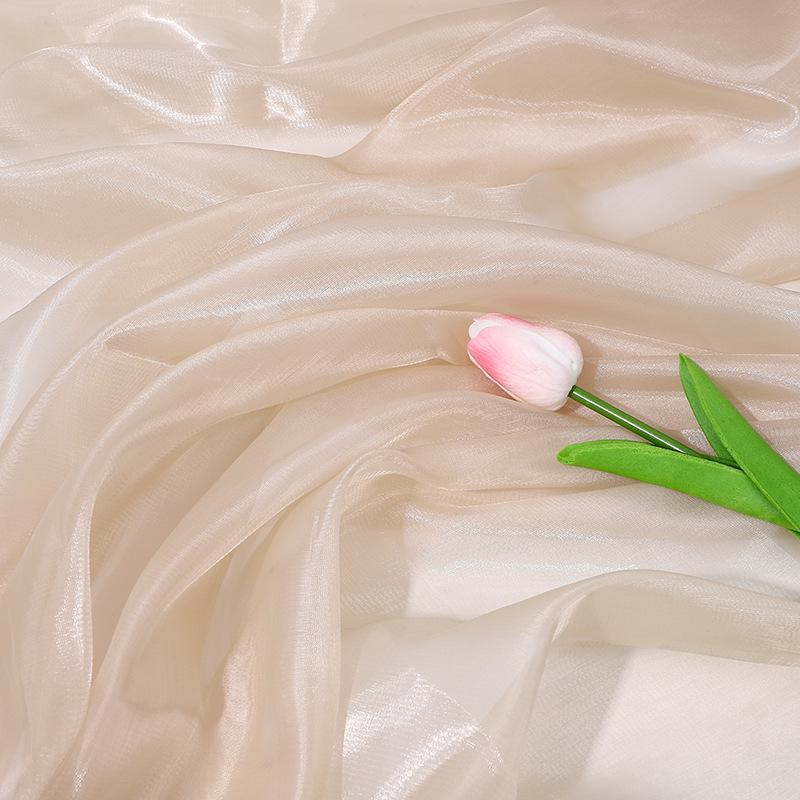 Korean Silk Organza Flash Yarn for Decorative Scarf, Hanfu, Cheongsam, Wedding Handicrafts