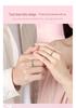 Tichia Angel Wings S925 Sterling Silver Couple Rings: Versatile Open Design for Men & Women