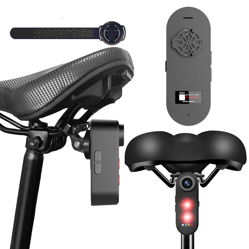 Camera Taillight -150° Wide Angle Camera Bicycle Camera Taillight Cycling Tail Light for Mountain Road Bike E-Bikes