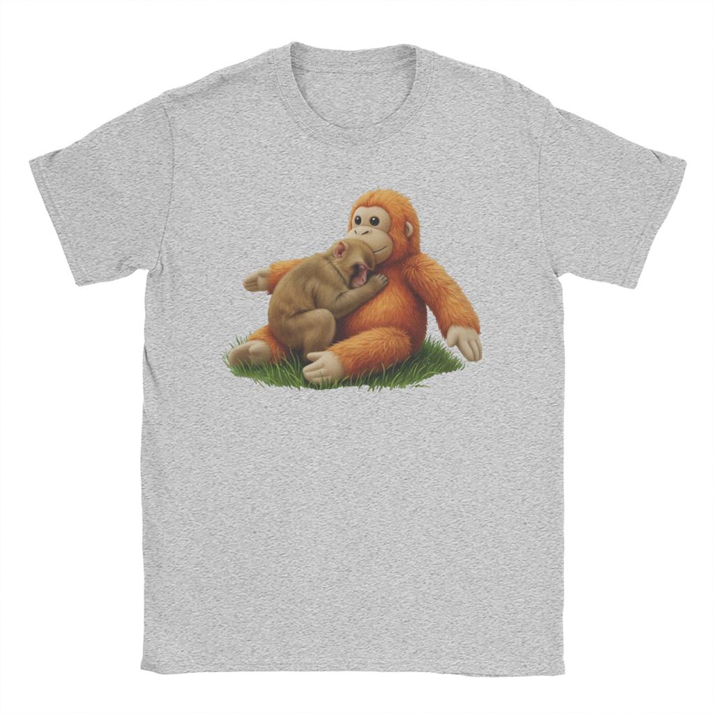Oversized T Shirt Beach Baby Monkey Punch Cute Monkey Punch Trendy Cool TShirts Pure Cotton Tee Shirt Unisex Fun Short Sleeve Tops