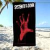 S-System of a Down Band Beach Towel Microfiber Quick Dry Sand Free Oversized Red Hand Logo Gym Sports Towel For Swimming Pool