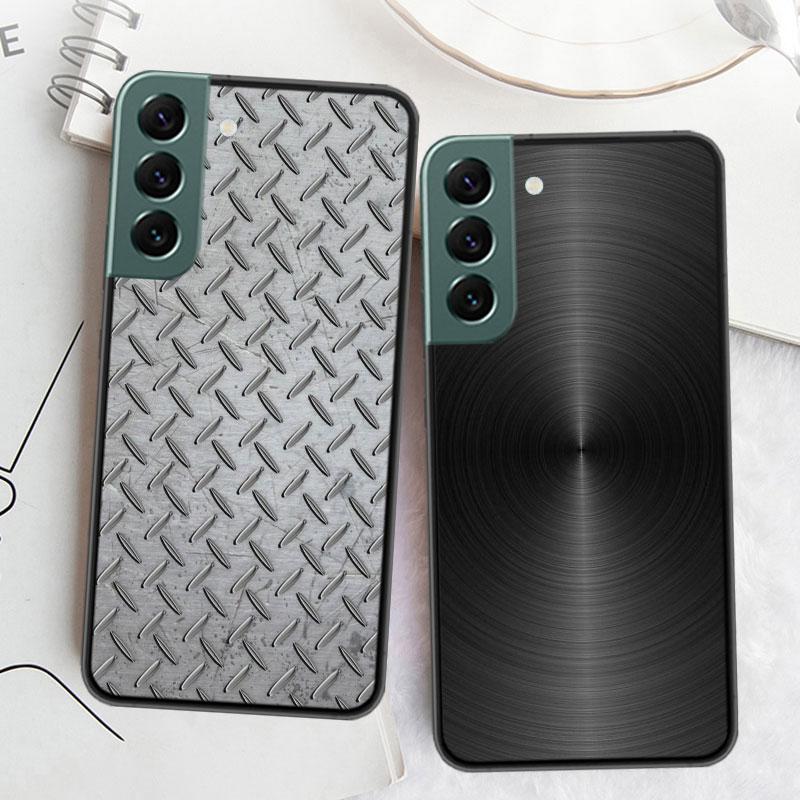 Brushed Metal Texture Steel Print Phone Case For Samsung Galaxy Note 20 Ultra 10 Lite 9 8 M12 M21 M30S M31 M32 M51 M52 S10 S9 S8