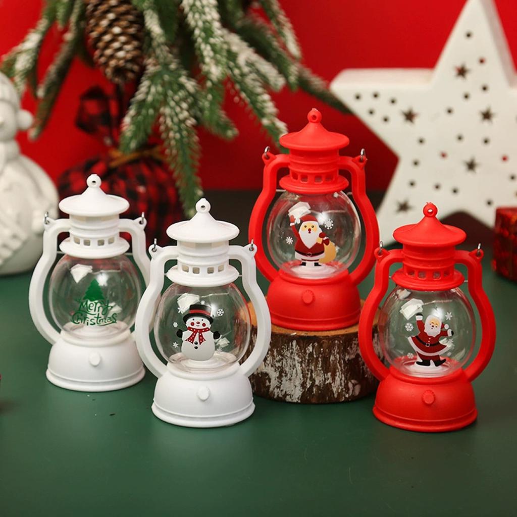 2026 Christmas Ornaments with Battery LED Lantern Light Santa Claus Merry Christmas Decorations for Home Xmas Navidad Noel Gift