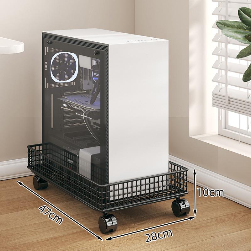 

Кронштейн для корпуса ПК, регулируемый, мобильный, охлаждающий, держатель процессора, подставка под стол, подставка для компьютера с вращающимися колесиками 28*47*10cm чёрный