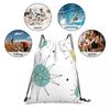 Franciscan Starburst Mid Century Atomic Age Backpacks Multi-function Drawstring Bags Storage Bag Book Bags for Travel Students