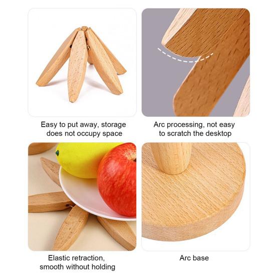 Christmas Tree Trivet Set with Stand Heat Resistant Pot Holders Wooden Bowl And Cup Coaster Kitchen Table Decoration