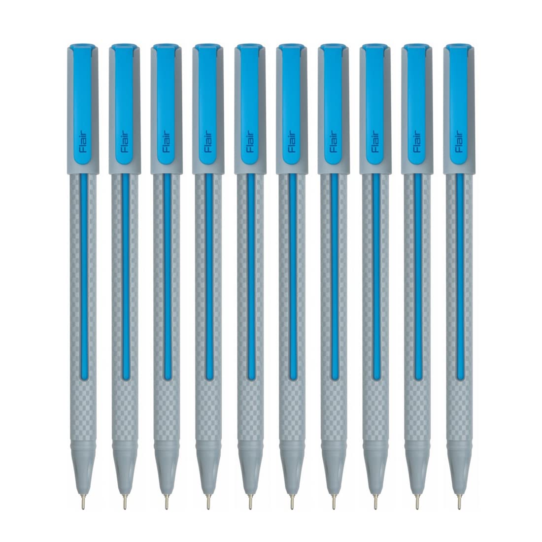 

FLAIR Yolo 0.6mm Ball Pen Pack of 1 x 10 pen | Smooth Blue Ink Pens for Office, School & Home Writing