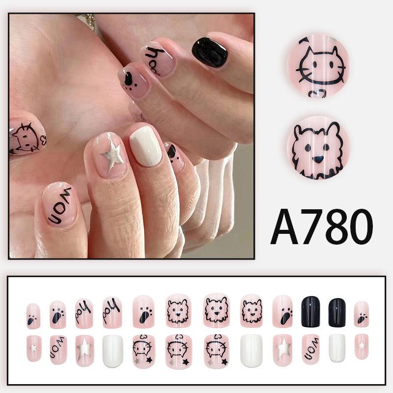 24 teile/schachtel Schnelle Nägel Verschiedene Schmetterling 3D Blumen Einfache Nail art Aufkleber Tragbare DIY Fertige Künstliche Nägel
