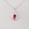 Pink Rubellite Gemstone 925 Sterling Silver Partywear Zircon Pendant 1.4" Women Jewelry For Gift CZP-16-9
