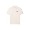 Casual Solid Color Logo Short Sleeve Polo Shirt Men Tops Off-White APLS243-1