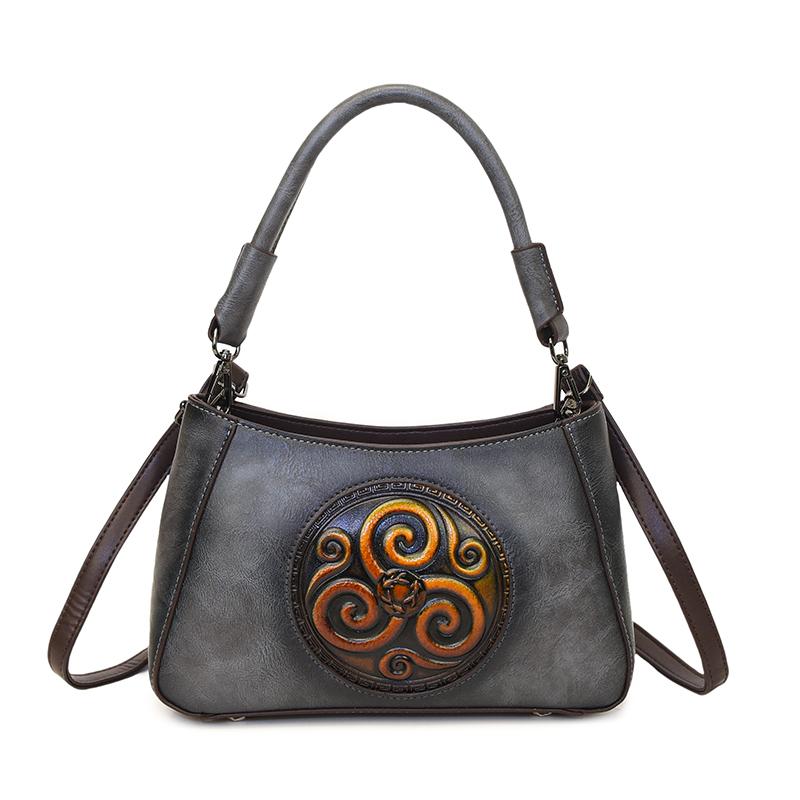 Vintage Embossed PU Leather Crossbody Bags for Women Luxury Designer Female Shoulder Bag Fashion Ladies Commute Purses Handbags