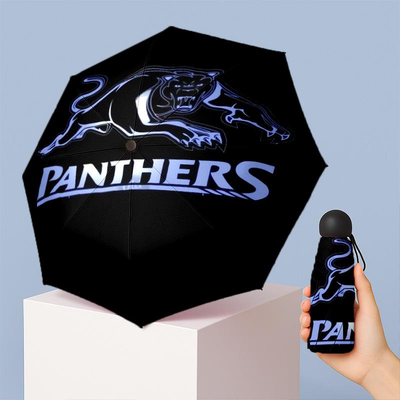 Penrith Panthers Printed 5?Fold Mini Umbrella 8?Rib Windproof Compact Umbrella For Women Pocket Carry