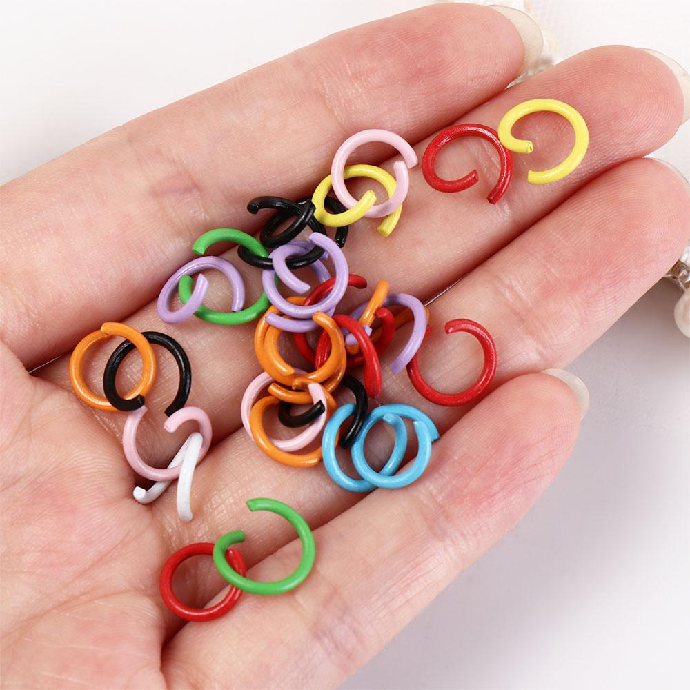 10PCS Jewelry Making Connecting Ring Open Rings Baking Paint Open Loop  DIY Jewelry