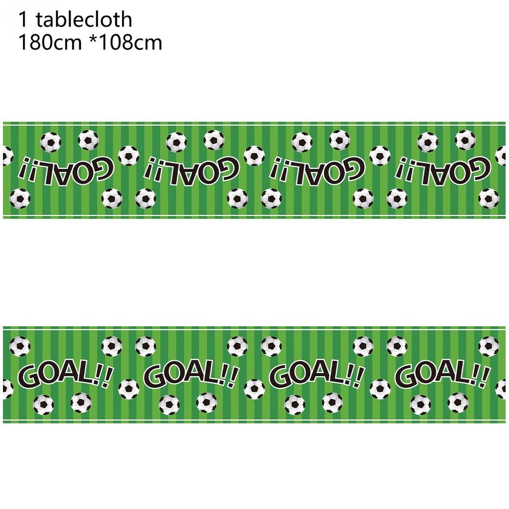 Ensemble de vaisselle sur le thème du football de la Coupe du Monde, fournitures de décoration pour fête d'anniversaire, assiettes en carton jetables, gobelets en carton, serviettes en papier, nappes