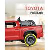 1/24 TOYOTA Tundra TRD Pickup Truck Off-Road Diecast Alloy Miniature Toy Car Model Pull Back Sound Light Collection Gift for Boy