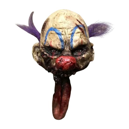 Zombie Head Halloween Decoration Resin Scary Severed Blood Head with Movable Tongue for Halloween Party Indoor Outdoor Bar Haunted House Decor
