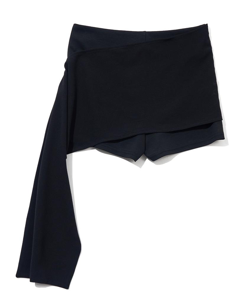 YOUHEE Slogan Skirt Pants_Black
