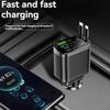 One-to-five vehicle mobile phone charger, supporting super-fast charging, with ambient light and starry sky light