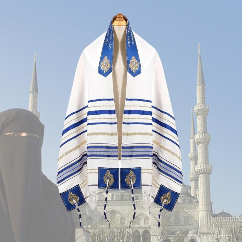 Übergroßer jüdischer Gebetsschal für religiöse Zeremonien und kulturelle Veranstaltungen 60x180cm Traditioneller Tallit für Gottesdienste