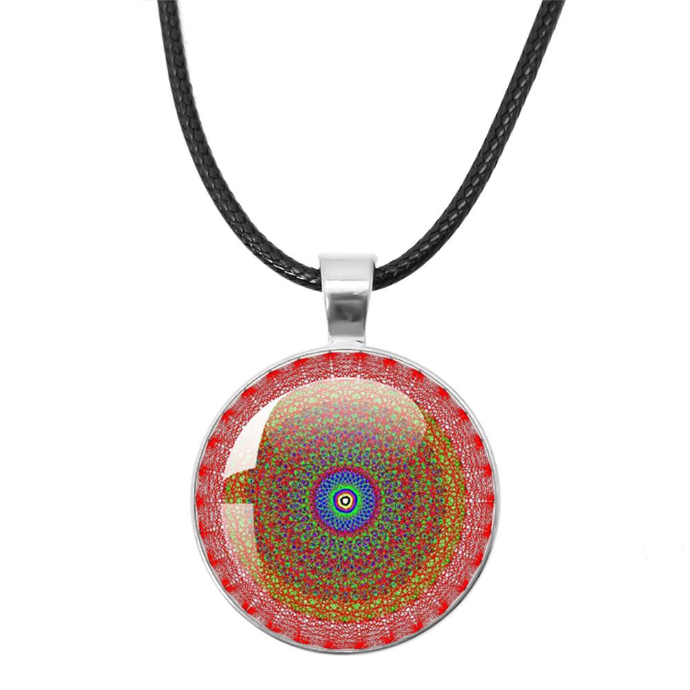 Beautiful Mandala Tree of Life Rope Chain Glass Pendant Necklaces for Women Yoga Mandala Necklaces Gift Charm Women Jewelry