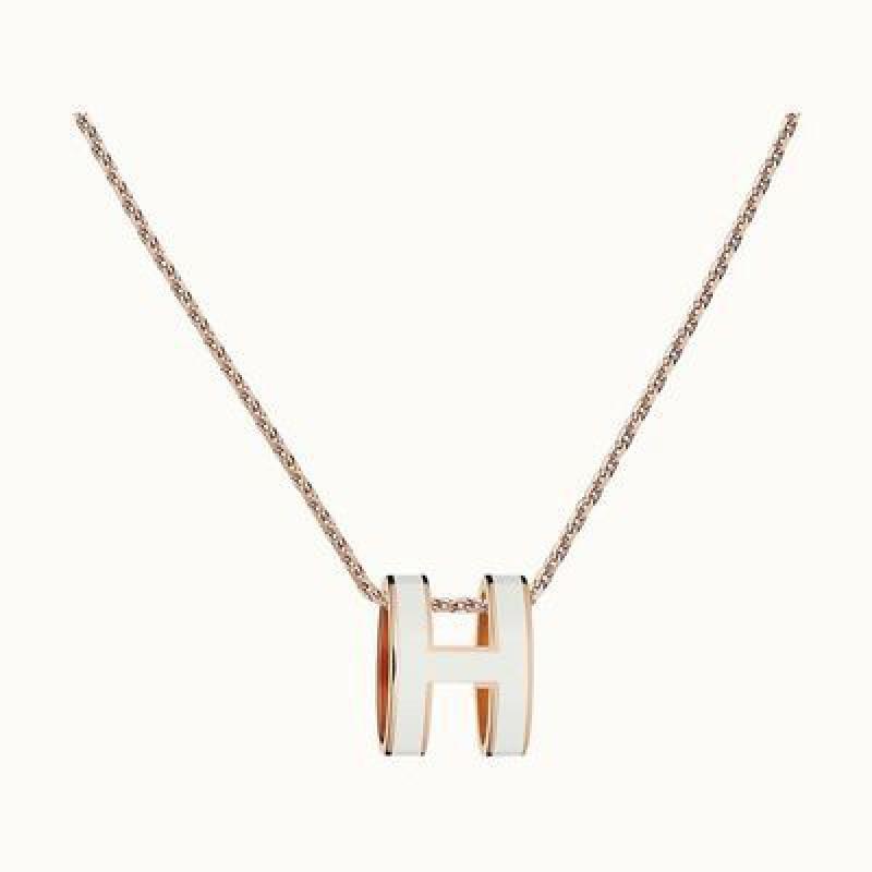 H Home Enamel Letter Necklace 18k Gold Plated Large Pendant Clavicle Chain Men Women