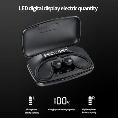 Wireless Bluetooth Earphone Headphones Outdoor Sport Headset with Charging Bin Display Touch Control Earbuds for Music
