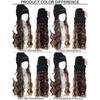 Synthetic Wig Hat Wig Warm Knitted Hat with Water Ripple Curls Women's Hat Wig Suitable for Daily Wear in Winter and Autumn