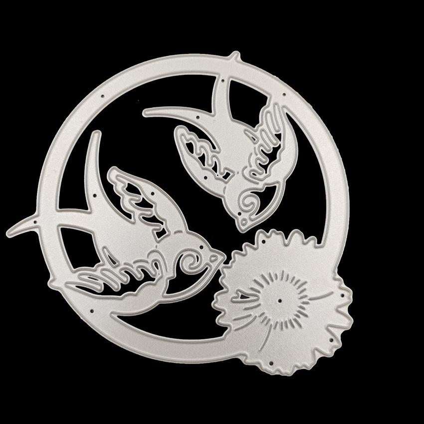 Flower Birds Metal Cutting Dies Scrapbooking Album Paper Cards Decorative Crafts Embossing Die Cuts