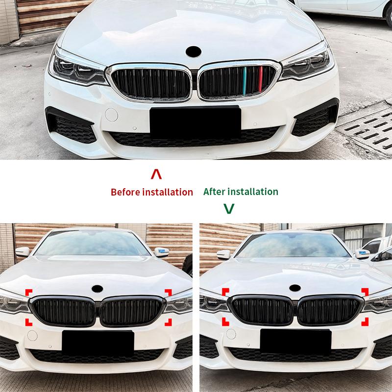 For BMW 5 Series G30 G31 2017 -2020 Car Horizontal bar and parallel bar M5 grille exterior decoration modification accessories