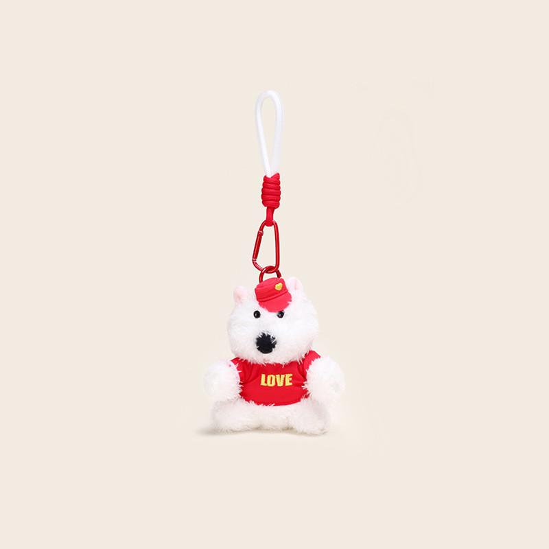 Sports Puppy Style Plush Toy Cartoon Animal Doll Keychain Pendant Backpack