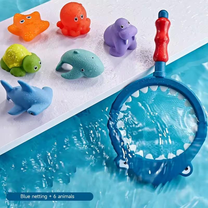 Children Bath Toys Indoor And Outdoor Swimming Pool Beach Parent-child Interactive Catch Fish Game Toys Water Floating Fish Toys