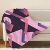 Lightweight Flannel Throw Blanket Geometric Series, Soft Warm Cozy Home Blanket for Halloween, Christmas & Casual Use