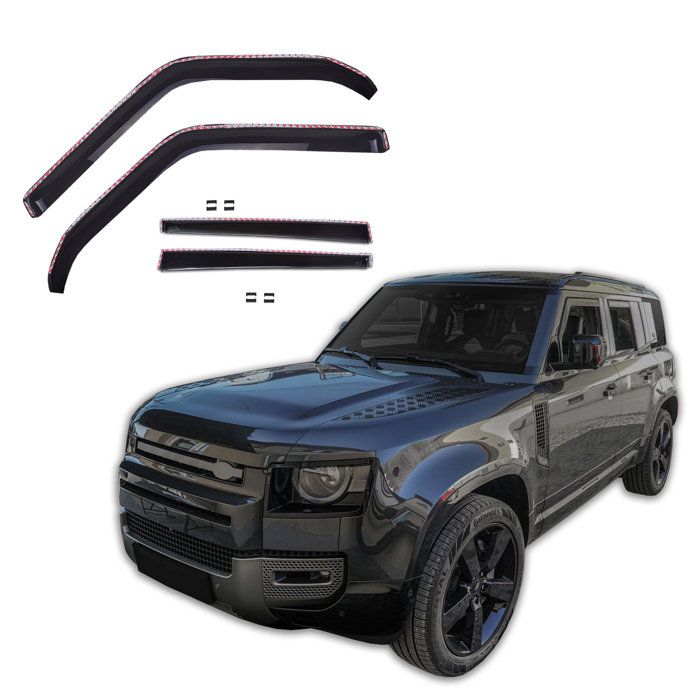 Air Deflectors - Land Rover Defender (since 2020) 5 Doors - Tinted - UV-resistant Acrylic - Set of 4 Pieces