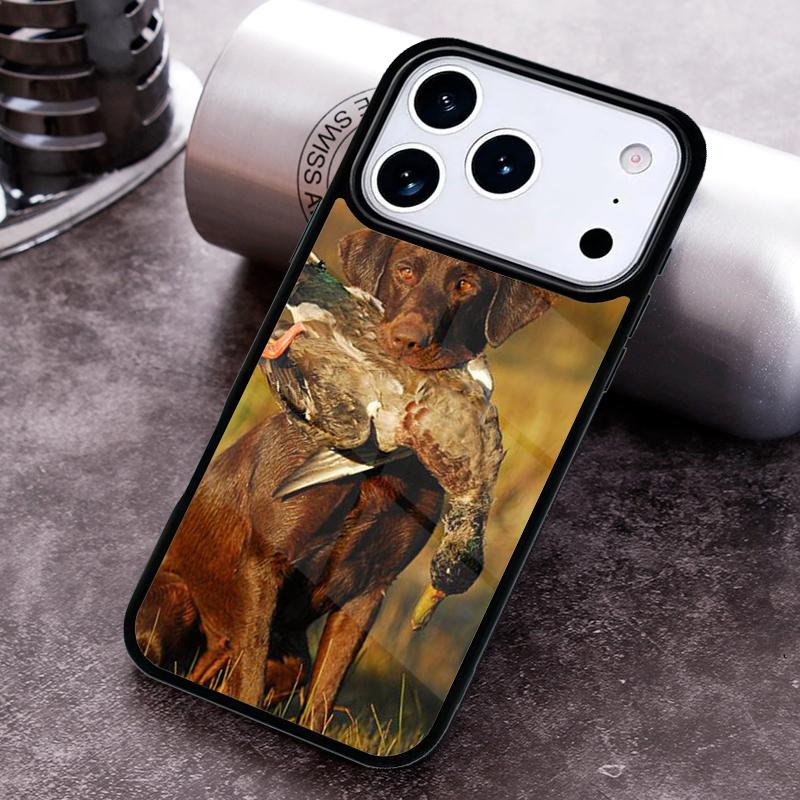 Hunting Dog and Fishing Man Cute Phone Case for iPhone 17 16 15 Pro Max Air 14 13 12 11 Plus Shockproof Cover