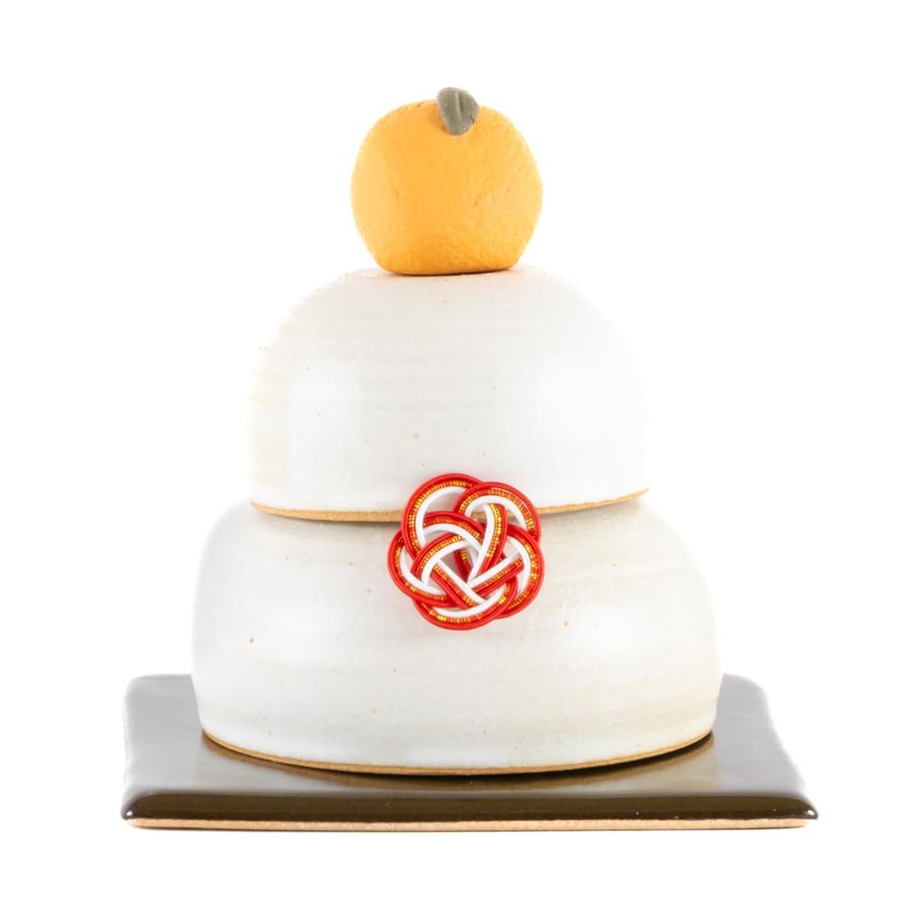 Shujishi Made In Japan New Year Decoration New Year Ornament Entrance Kagami Mochi Mashiko Ware Mashiko Ware Kagami Mochi MSK-KGM-02