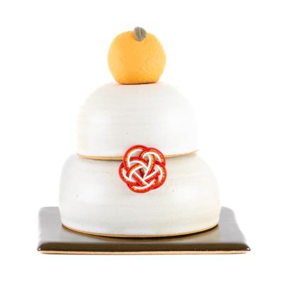 Shujishi Made In Japan New Year Decoration New Year Ornament Entrance Kagami Mochi Mashiko Ware Mashiko Ware Kagami Mochi MSK-KGM-02