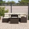 VidaXL Ensemble de canapé de jardin 7 pièces avec coussins marron en poly rattan 3348674