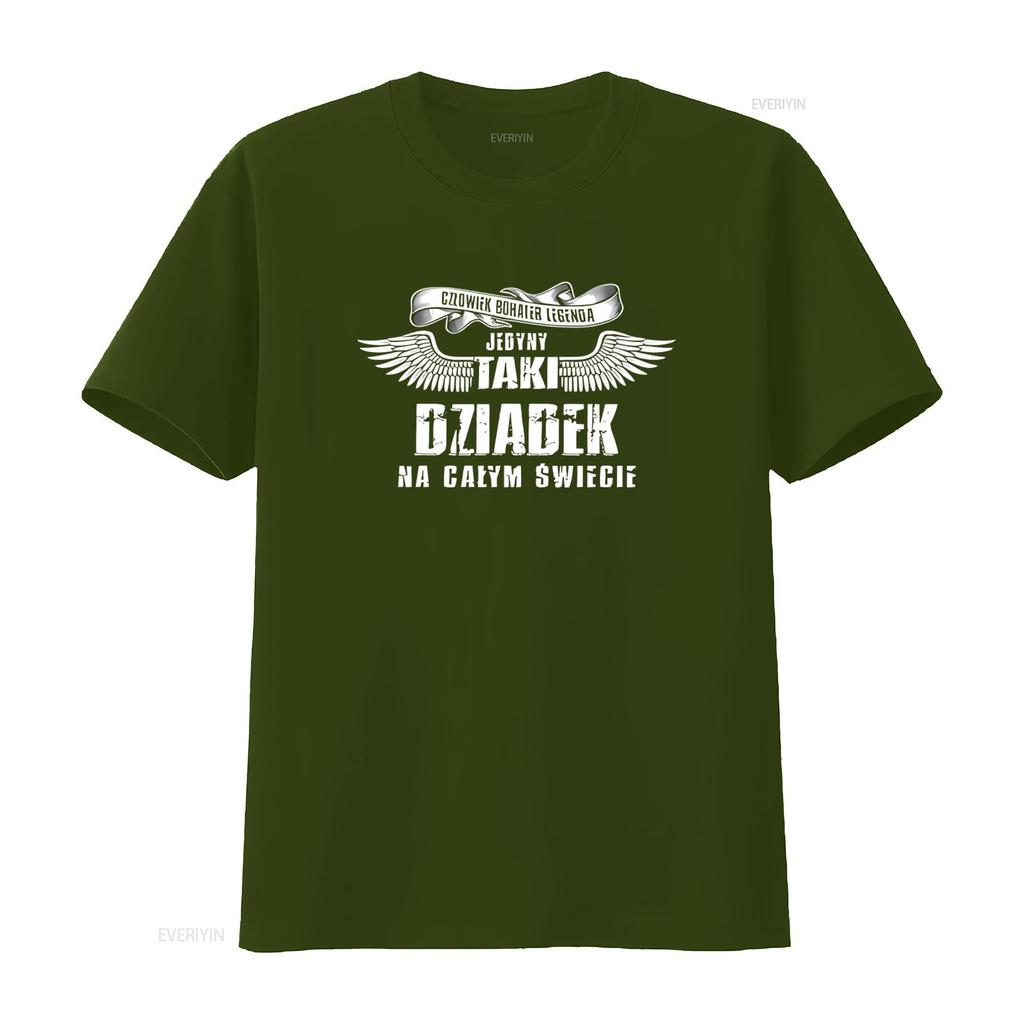 The One and Only Grandpa Polish Wings T Shirt T-shirt Grandfather's Day Gift Poland PL Vintage Washed Breathable Unisex