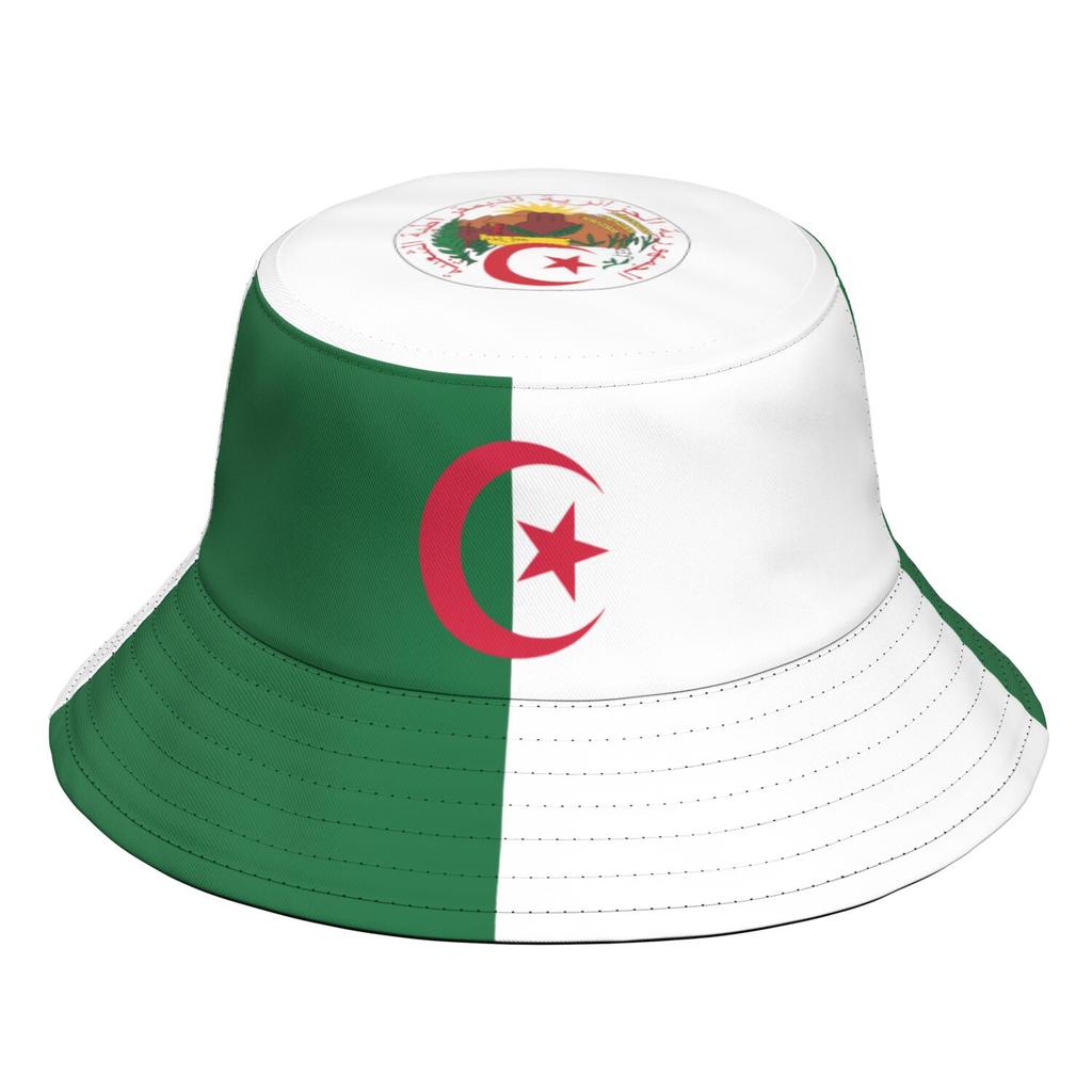 Algeria Free Custom Made Name Photo Dza Islam Bucket Cap Arabic Algerie Arab Print Text Logo DZ Casual Fisherman Hat