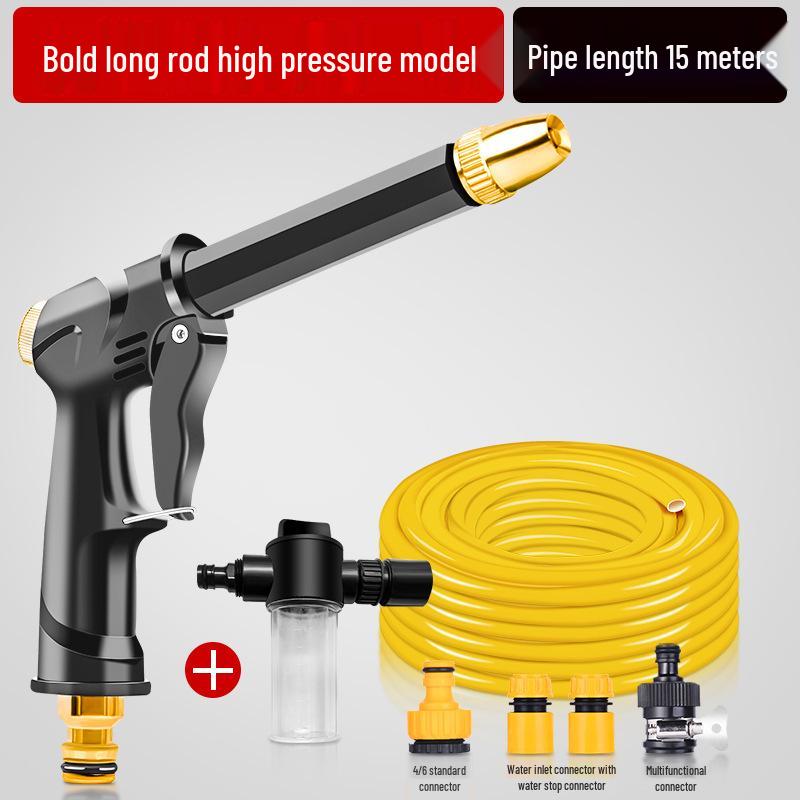 High-Pressure Car Wash Spray Gun: Powerful Nozzle for Tap Water, Ideal for Cars, Floors, and Gardens