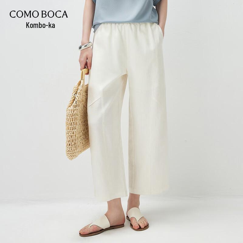 Kemengboka Women s Lyocell Tencel Straight-Leg Cropped Pants XL