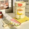 Ins Cute Ceramic Rice Bowl High Value Fruit Dessert Bowl Tableware Set Gift Box Housewarming Gift