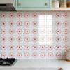 10Pcs Shiny Crystal Gloss Surface Little Daisy Tile Stickers Waterproof Peel and Stick Wall Decals Protective Film Kitchen Backsplash Bathroom
