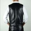 Real Leather Vest for Men Top Layer Cowhide Multiple Pockets Slim Fit Plus Size Leather Vest Retro Leather Camisole Shoulder Clip