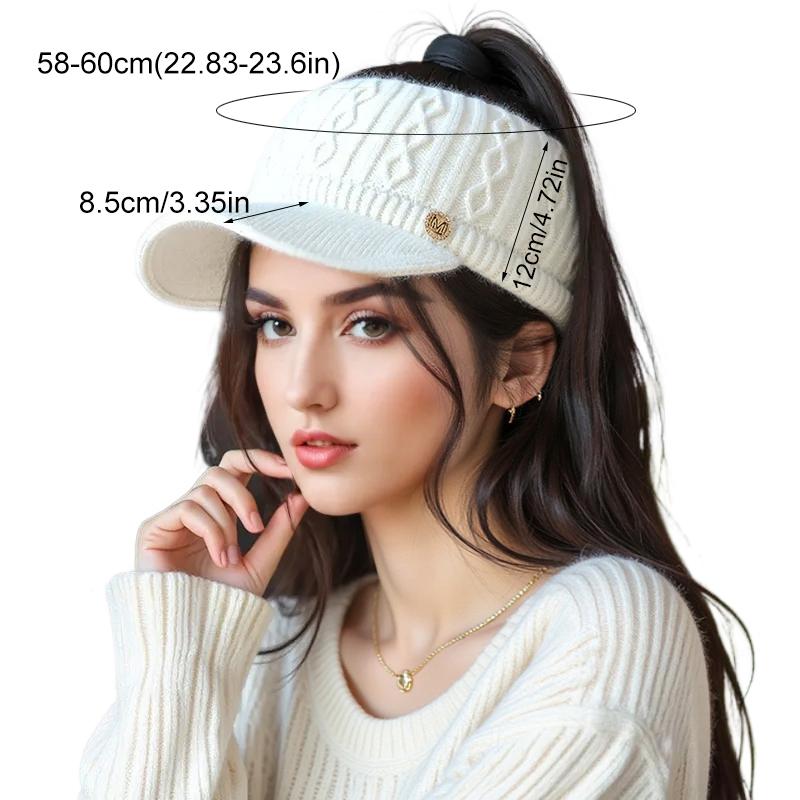 1PC Baseball Cap Elegant Knitted Headband Warmth Fit Gift Adjustable Casual Thick Versatile Sports Cap Playful Multi-Color