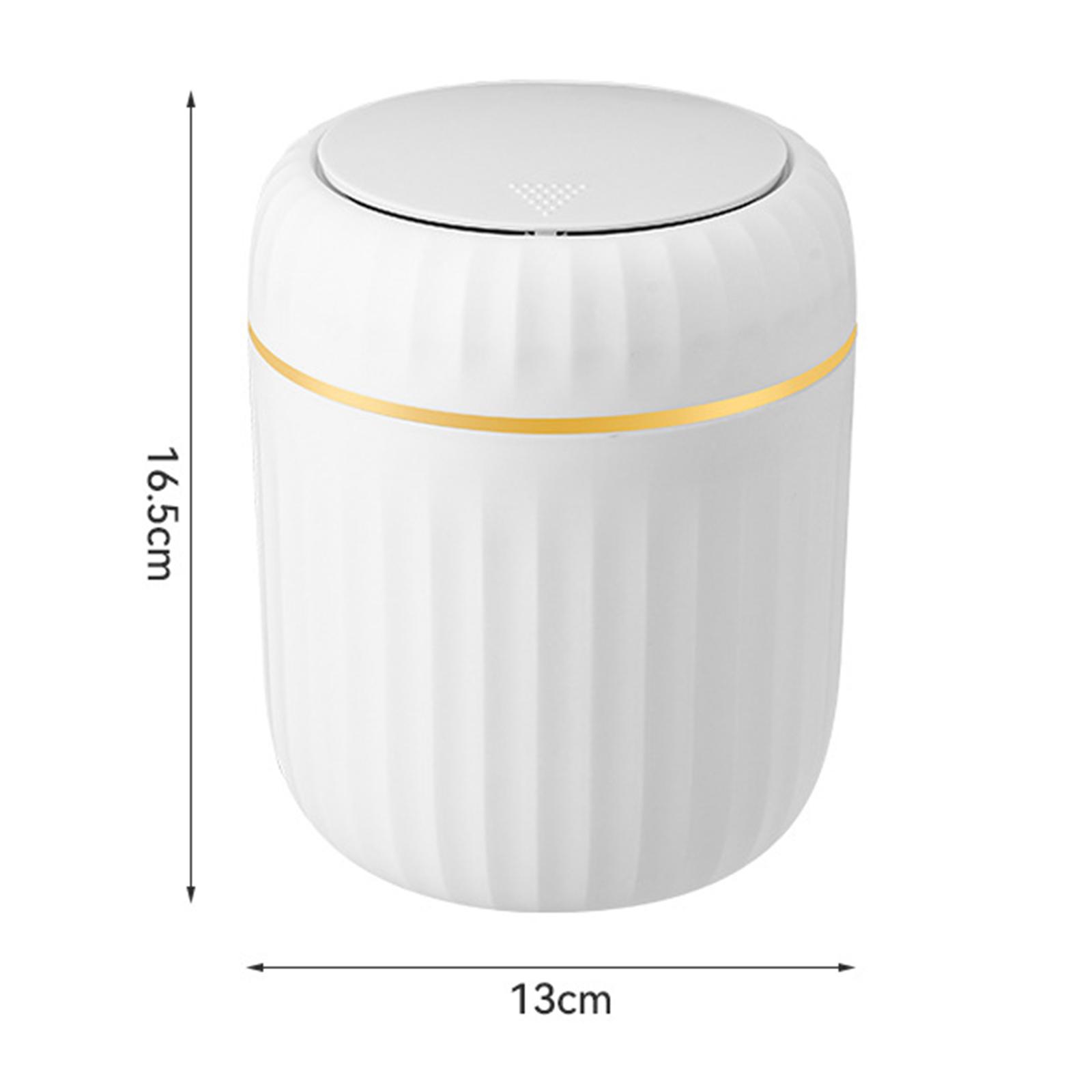 

Light luxury press type desktop trash can, creative small coffee table office living room study with covered trash can білий