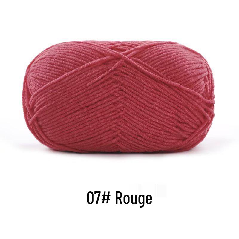 Suhe Meng Xiaoxiao 4-Ply Combed Cotton Milk Yarn for DIY Knitting: Blanket, Hat, Scarf Projects