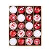 20-Pack Electroplated Plastic Christmas Balls - Mixed Color Glitter Ornaments With For Holiday Tree Decor
